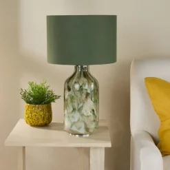 Nuria Green Glass Table Lamp