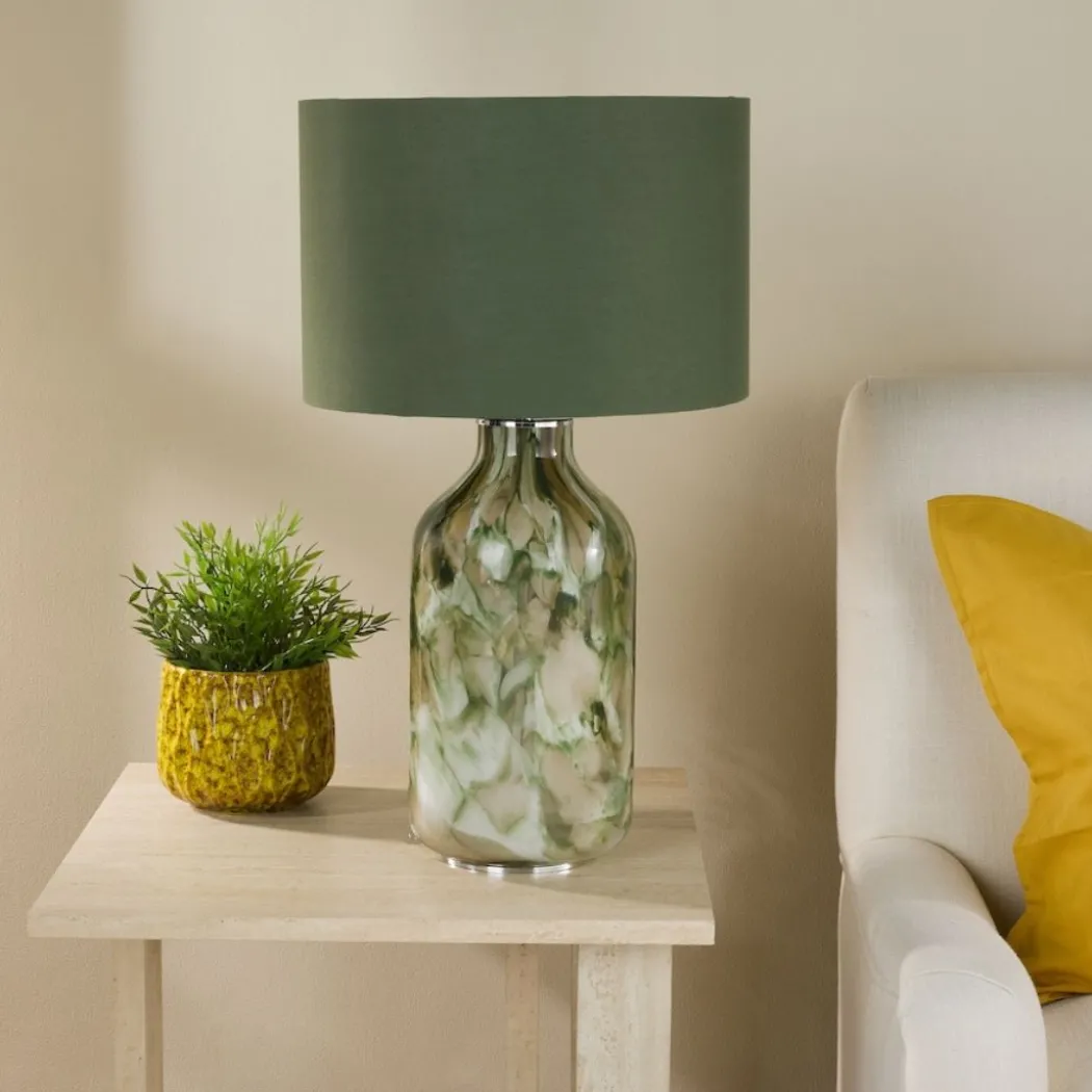 Nuria Green Glass Table Lamp