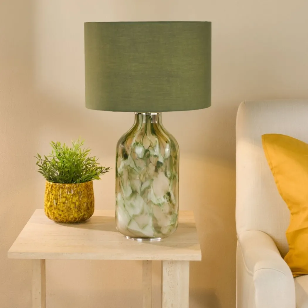 Nuria Green Glass Table Lamp