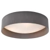 Nysa 3 Light Flush Grey Faux Silk Ceiling Light