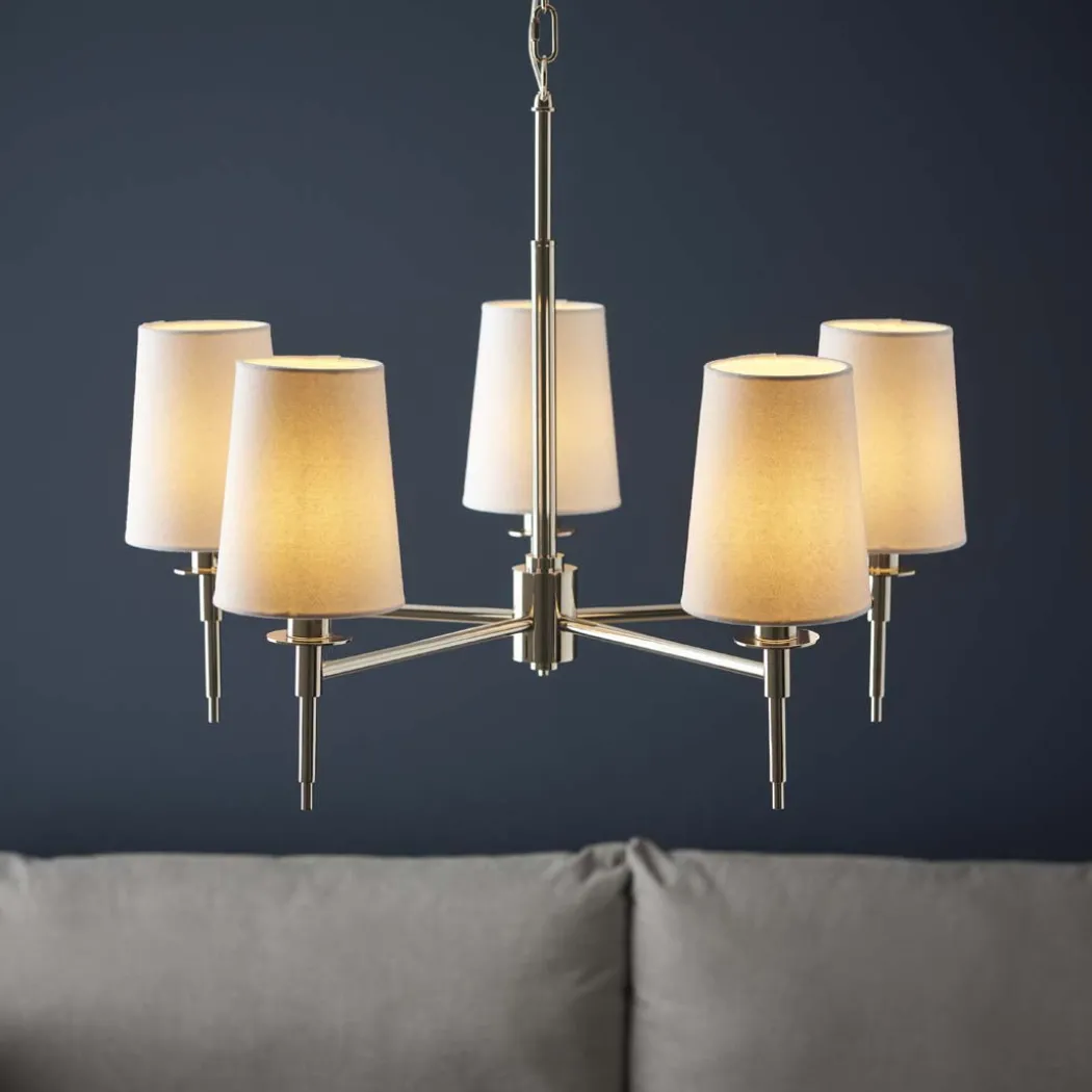 Obasi 5-Light Nickel Shaded Chandelier