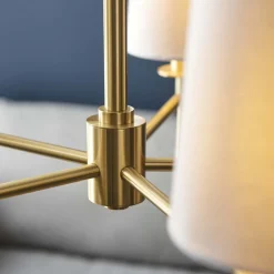 Obasi 5-Light Satin Brass Shaded Chandelier
