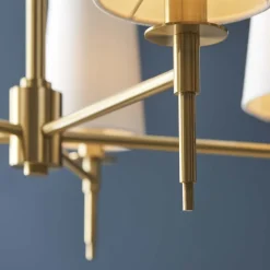 Obasi 5-Light Satin Brass Shaded Chandelier