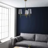 Obasi 3-Light Satin Brass Shaded Chandelier Ceiling Light