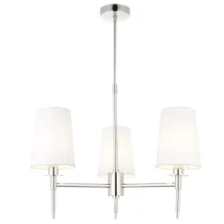 Obasi 3-Light Satin Nickel Shaded Chandelier Ceiling Light
