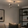 Oden 6 Light Grey Semi-Flush Ceiling Light