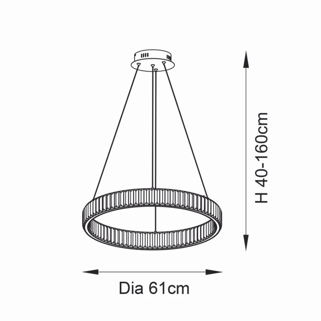 Olisa LED Crystal Glass Pendant Light
