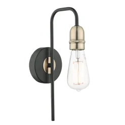 Oliver Black & Antique Brass Wall Light