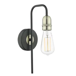 Oliver Black & Antique Brass Wall Light