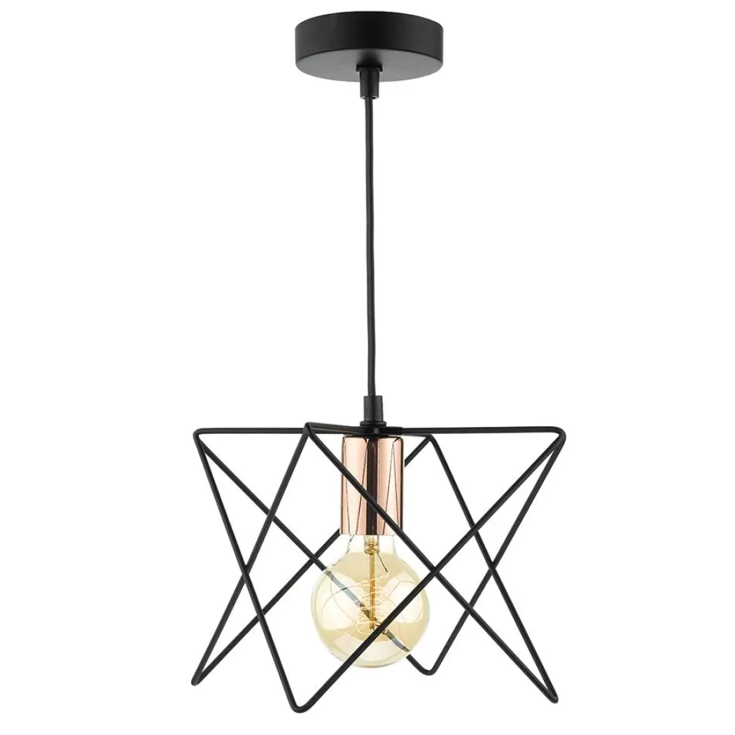 Olson 1-Light Black Ceiling Light