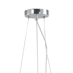 Onega 3 Light Chrome & Smoked Glass Pendant Ceiling Light