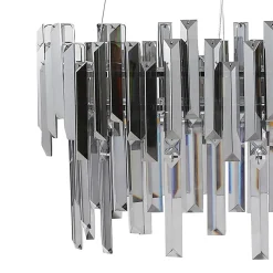 Onega 3 Light Chrome & Smoked Glass Pendant Ceiling Light