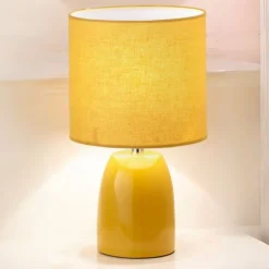 Opal Ochre Yellow Ceramic Table Lamp
