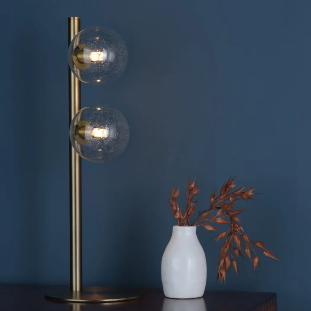 Ophelia 2-Light Warm Brass Table Lamp
