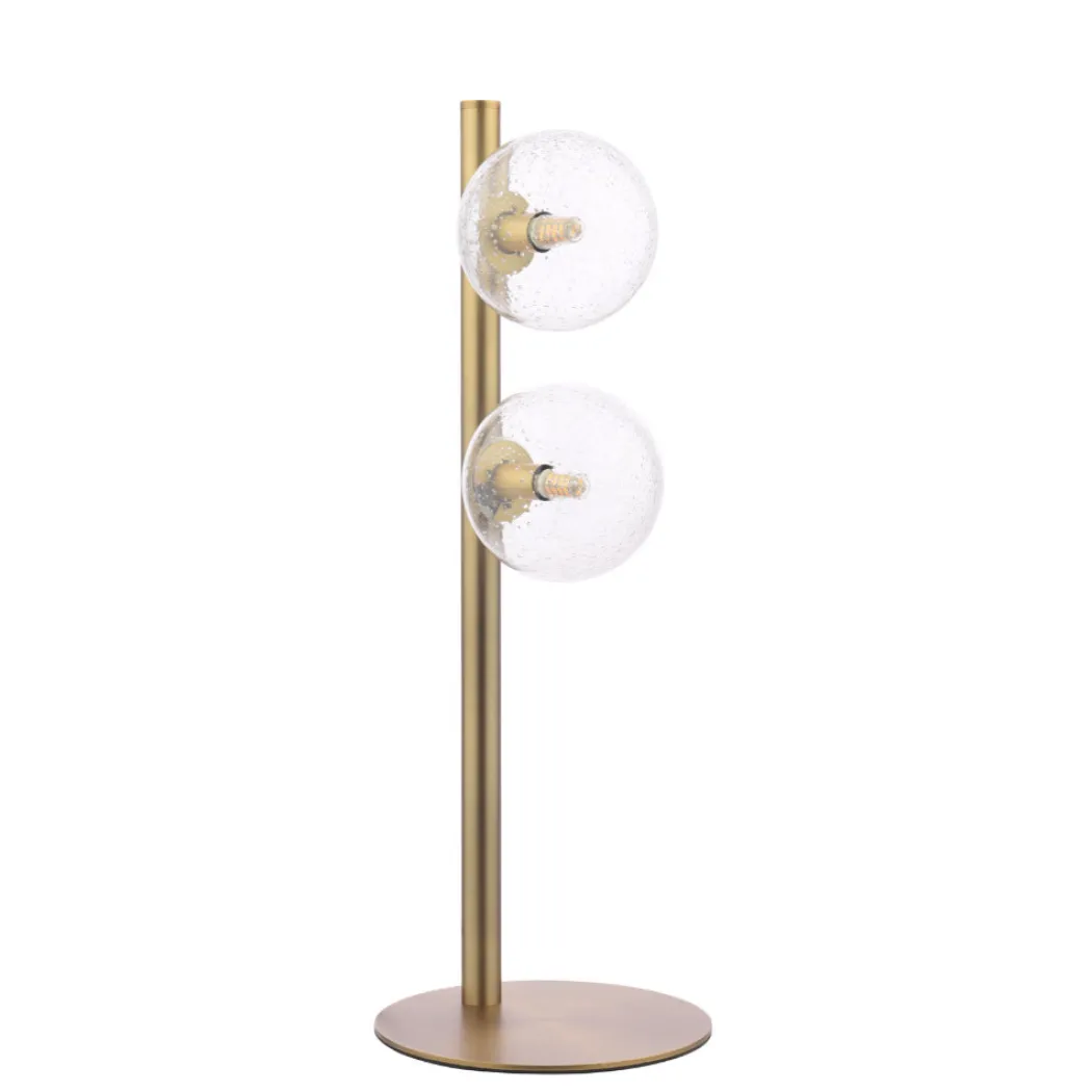 Ophelia 2-Light Warm Brass Table Lamp