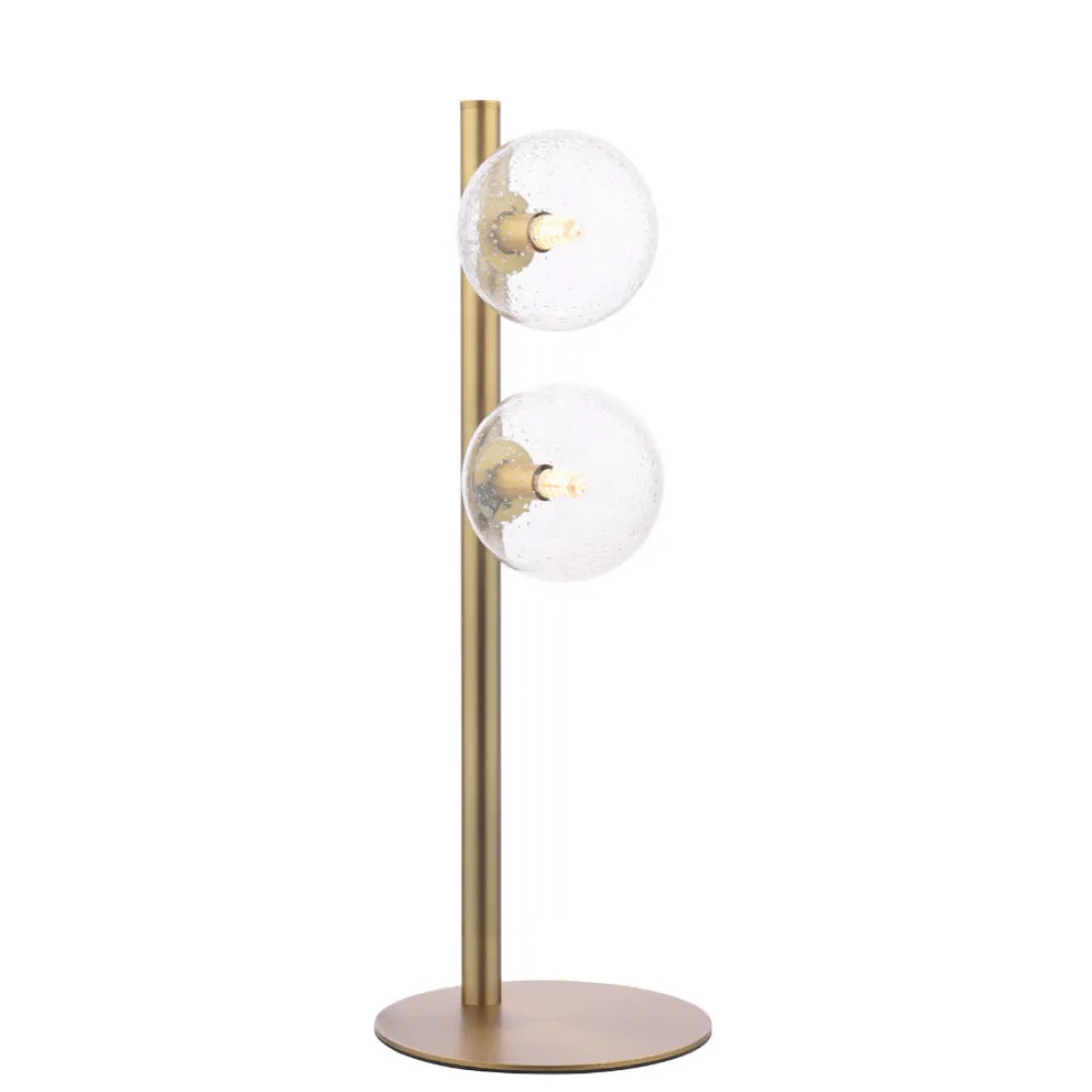 Ophelia 2-Light Warm Brass Table Lamp