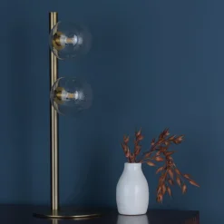 Ophelia 2-Light Warm Brass Table Lamp