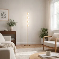 Ophelia 4-Light Warm Brass Floor Lamp