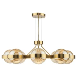 Ophira 8-Light Antique Gold Pendant