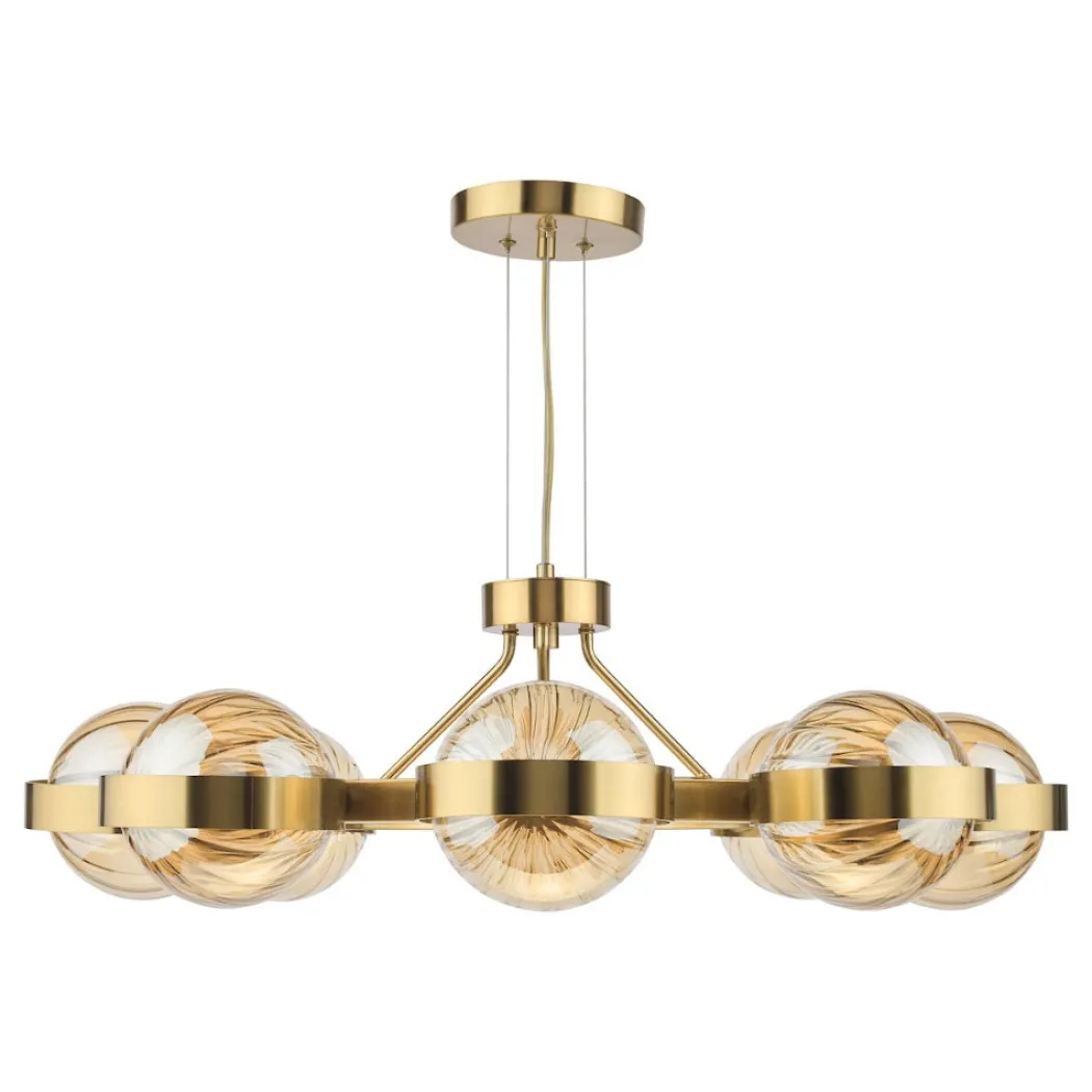 Ophira 8-Light Antique Gold Pendant