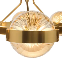 Ophira 8-Light Antique Gold Pendant