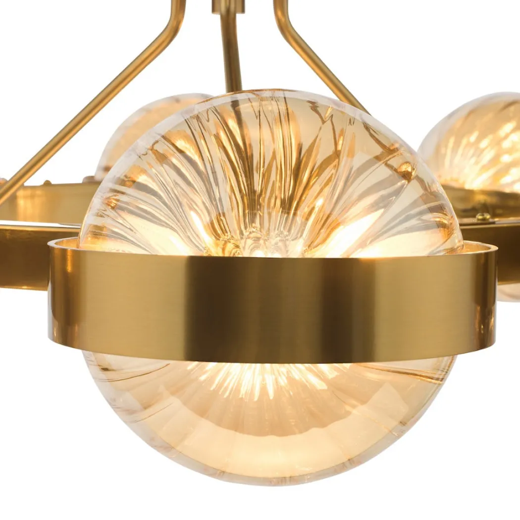Ophira 8-Light Antique Gold Pendant