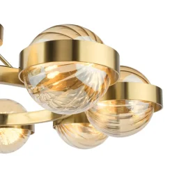 Ophira 8-Light Antique Gold Pendant