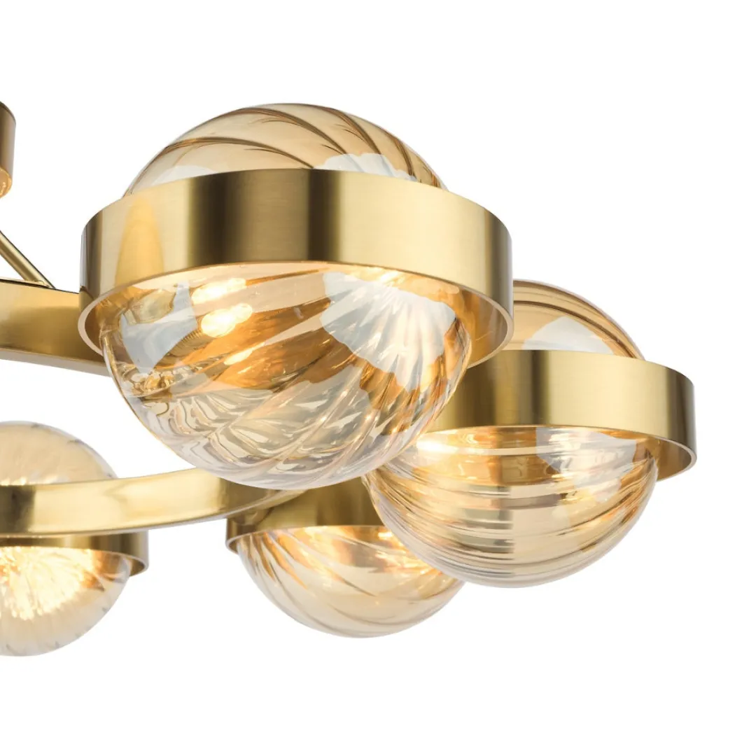 Ophira 8-Light Antique Gold Pendant