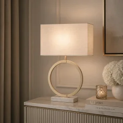 Orbis Ring Metallic Gold Table Lamp