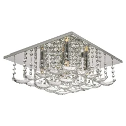 Orella Crystal 5 Light Semi Flush Ceiling Light |