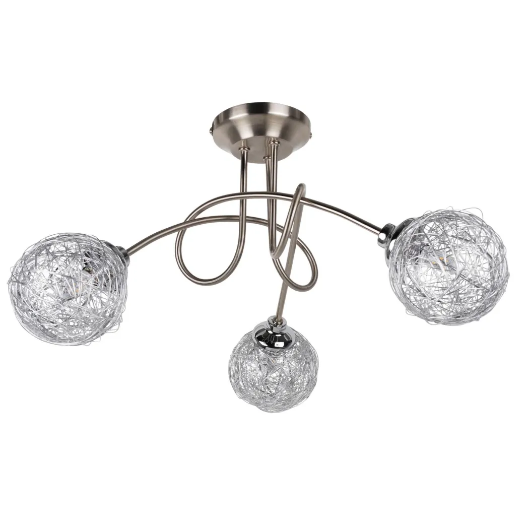 Orinoco 3 Light Chrome Semi Flush Ceiling Light