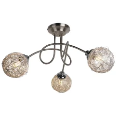 Orinoco 3 Light Chrome Semi Flush Ceiling Light