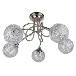 Orinoco 5 Light Chrome Semi Flush Ceiling Light