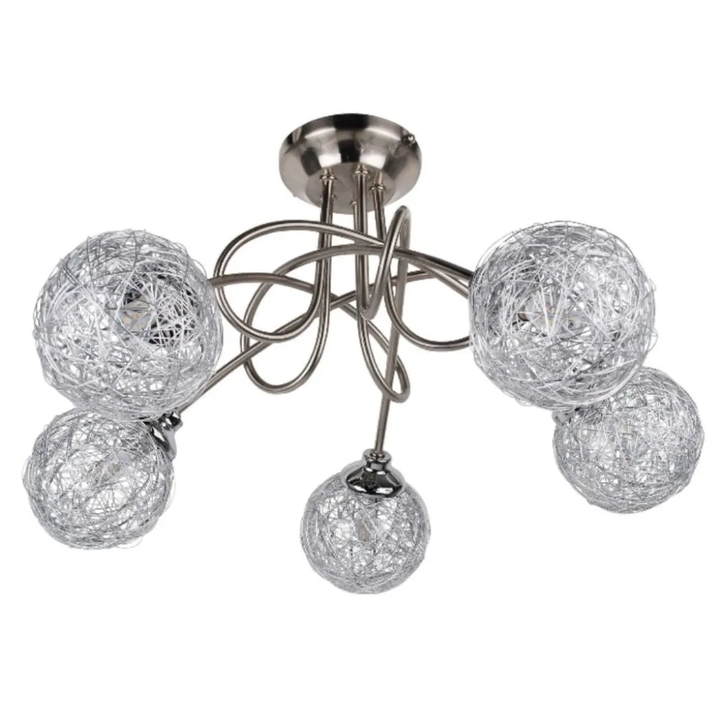 Orinoco 5 Light Chrome Semi Flush Ceiling Light