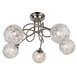 Orinoco 5 Light Chrome Semi Flush Ceiling Light