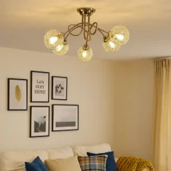 Orinoco 5 Light Chrome Semi Flush Ceiling Light