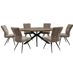 Orlando 1.8M Oval Dining Set with 6 Arabella Chairs