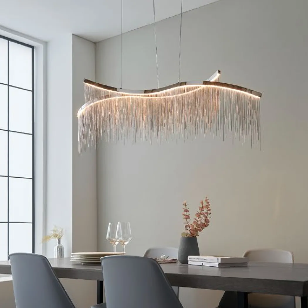 Orphelia 2-Light Polished Chrome LED Ceiling Pendant