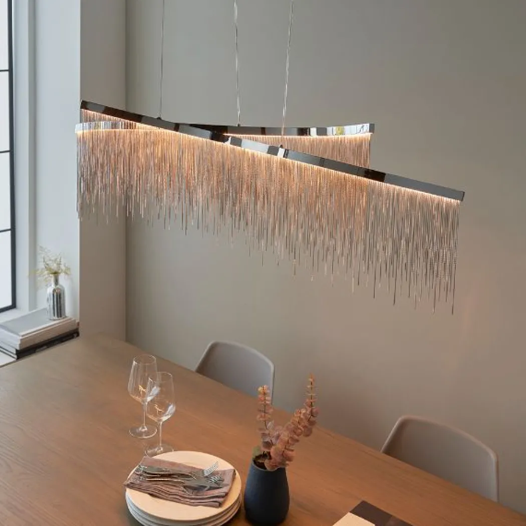 Orphelia 2-Light Polished Chrome LED Ceiling Pendant
