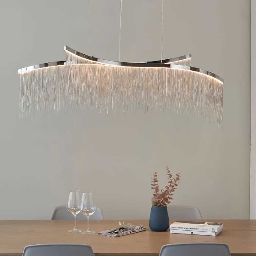 Orphelia 2-Light Polished Chrome LED Ceiling Pendant