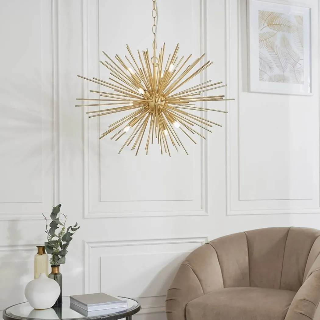 Orta 9 Light Gold Pendant Ceiling Light