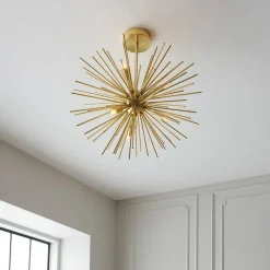 Orta 6 Light Gold Semi Flush Ceiling Light