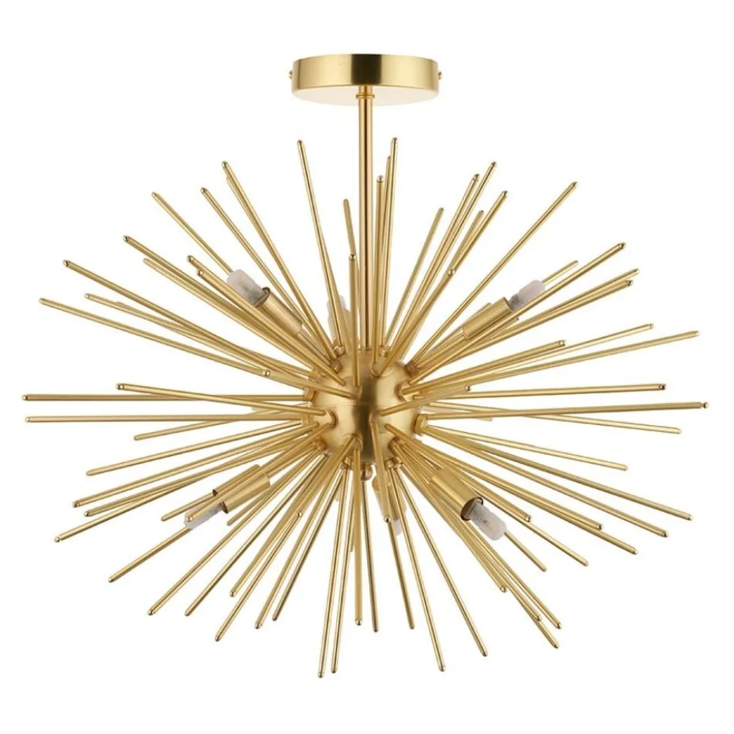 Orta 6 Light Gold Semi Flush Ceiling Light