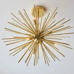Orta 6 Light Gold Semi Flush Ceiling Light