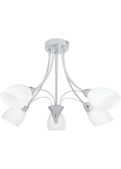 Oxford 5 Light Semi Flush Ceiling Light Polished Chrome