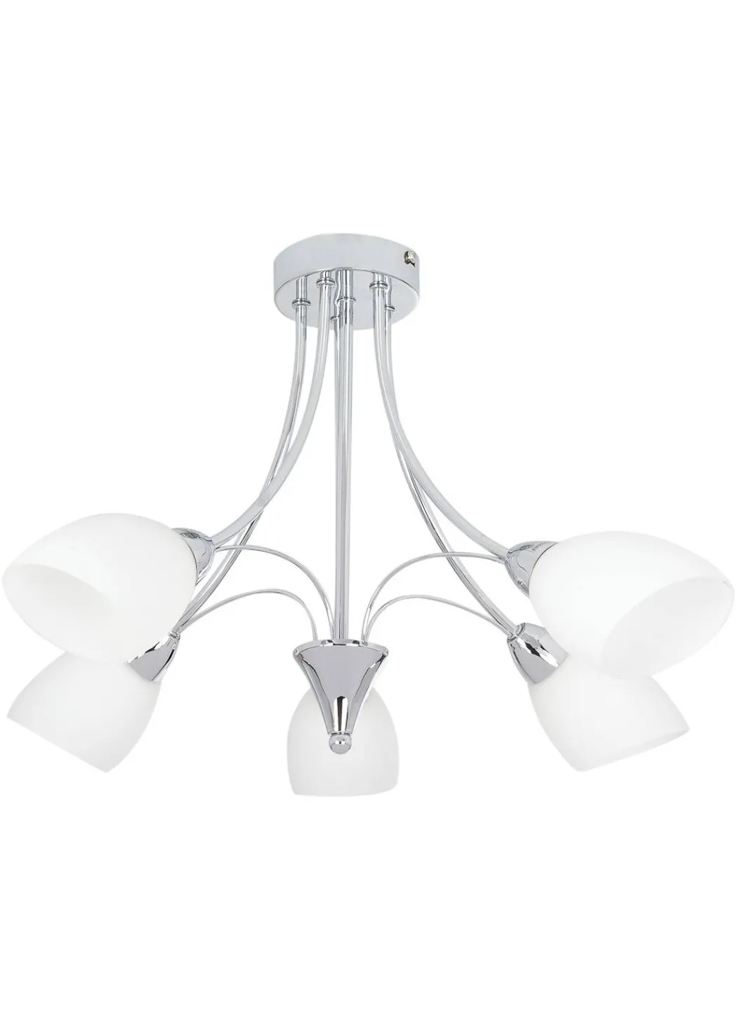 Oxford 5 Light Semi Flush Ceiling Light Polished Chrome