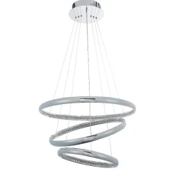 Ozias Small LED Polished Chrome Crystal Ceiling Pendant