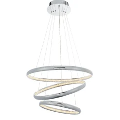 Ozias Small LED Polished Chrome Crystal Ceiling Pendant