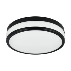 Palermo Black LED Bathroom Flush Ceiling Light