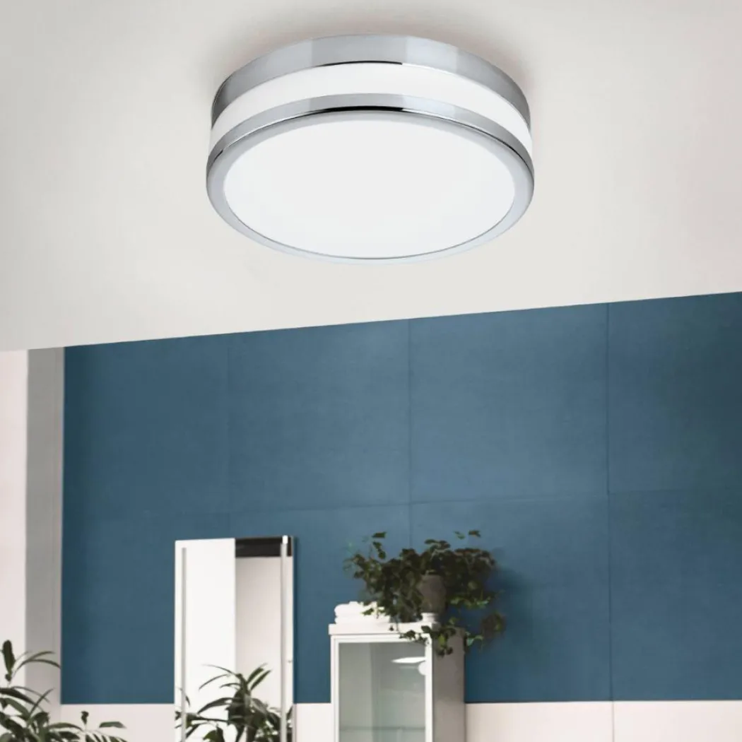 Palermo Chrome LED Bathroom Flush Ceiling Light